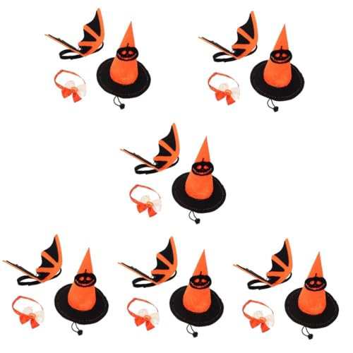 Angoily 6 Sets Halloween-hundekleid Kürbishut Kragen Haustier-festivalkostüme Weich Und Bequem Für Hunde Und Katzen Angoily 6 Sets Halloween-hundekleid Kürbishut Kragen Haustier-festivalkostüme Weich Und Bequem Für Hunde Und Katzen von Angoily