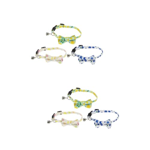 Angoily 2 Sets Verstellbares Haustierhalsband Obsthalsband Haustier-fliegenhalsband Haustier-Halskette Hundehalskette Mode Für Katzen 3 Stück X 2 von Angoily