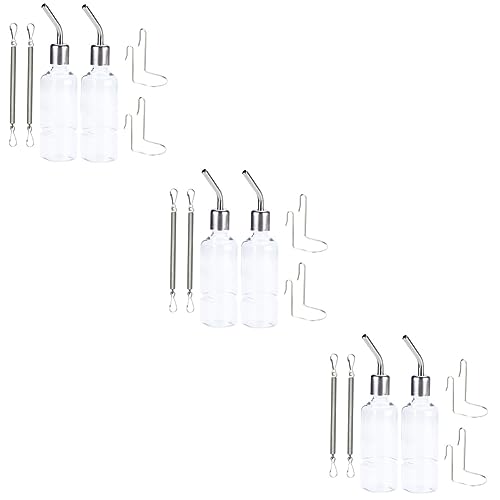Angoily 3 Sets Tragbarer Wasserspender Für Haustiere Eichhörnchen-trinkflasche Hamster-wasserzufuhr Hängeflasche Einfache Installation Robuste Materialien 2 Stück * 3 von Angoily