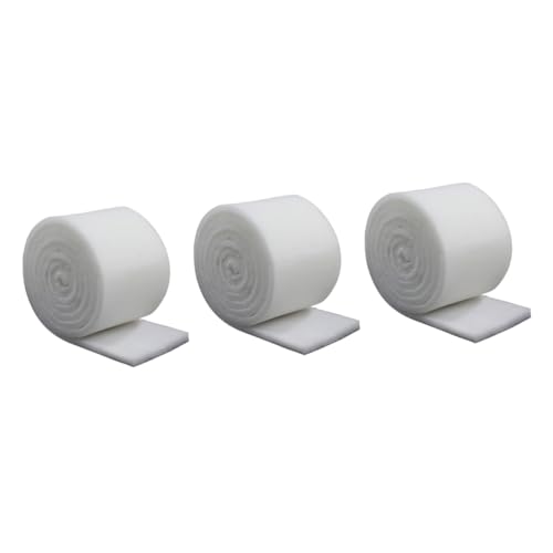 Angoily 3 Sets Verdickter Baumwollschwamm Mit Hoher Dichte Praktisch Für Aquarien Weißes Aquarium-pad-Material 2 Stück X 3 von Angoily