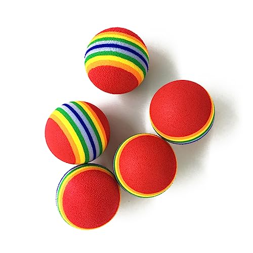 Angoily Interaktives Spielzeug für Haustiere 6 Stück Eva-regenbogenbälle Quietschende Kauspielzeuge für Welpen Angoily Interaktives Spielzeug für Haustiere 6 Stück Eva-regenbogenbälle Quietschende Kauspielzeuge für Welpen von Angoily