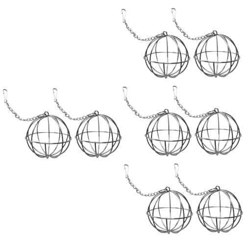 Angoily 8 STK Futterstelle Für Kaninchen Futterstelle Für Haustierkaninchen Meerschweinchen Spielzeug Vogeltränke Im Freien Futterball Für Haustiere Gemüse Vogelfütterer Rostfreier Stahl von Angoily