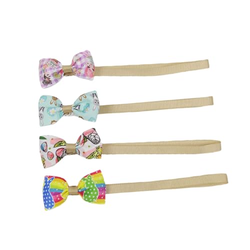 Angoily 2 Sets Ostern Katzenhalsband Haustier Fliege Halsband Ornament Festliche Tierbedarf - Langlebiges Material Für Party Katzenhalsband 4 Stück * 2 von Angoily