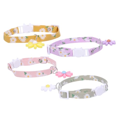 Angoily 8 STK Haustierhalsband Mädchen Halskette Hundehalsband Halsketten eine Halskette Kätzchen Katzenhalsband Krawatte mit katzenkragen kleines Gänseblümchen Zubehör Baumwolle von Angoily