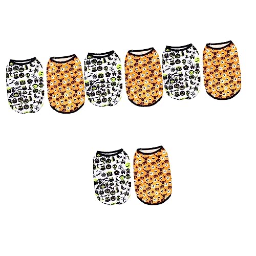 Angoily 4sets Halloween Haustier Kleidung Welpen Weste Atmungsaktive Hund Weste Für Hund Bat Halloween 2 Stücke * 4 von Angoily