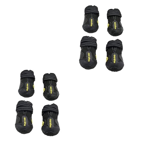 Angoily 2 Sets Hundesportschuhe Haustier-Schneestiefel Ohne Wärmeverschluss Größe 3 Schwarz 4 Stück X 2 von Angoily