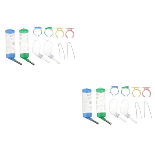 Angoily 2er-Set Wasserflaschen-Set Trinkflasche Für Haustiere Auslaufsichere Hasen-wasserflasche Zur Flüssigkeitszufuhr 4 Stück X 2 von Angoily