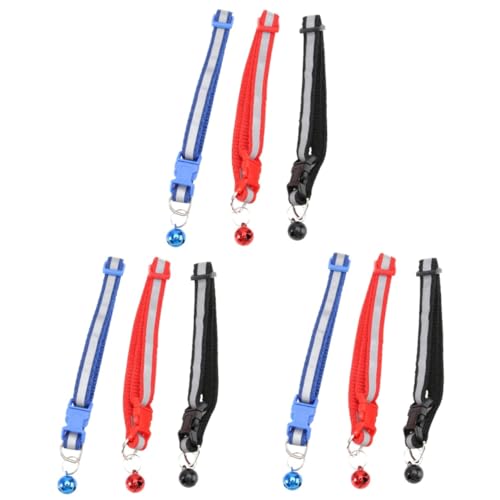 Angoily 3er-Sets Reflektierendes Mit Glöckchen Für Hunde Welpen Verstellbare Länge 19–32 cm 3 Stück X 3 von Angoily