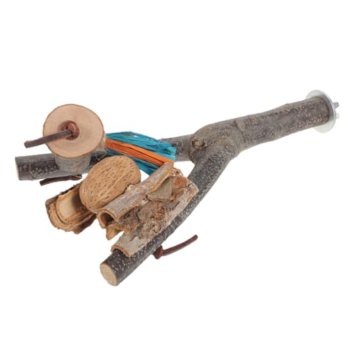 Angoily Holz Vogel Barsch Papagei Schleifen Stick Natürlichen Zweig Stehen Für Sittiche Papagei Spielzeug Für Kauen von Angoily