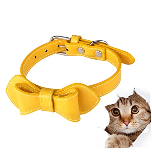 Angoily Pu Hundehalsband Mit Schleife Kreatives Und Praktisches Für Und Hunde Gelb Aus Strapazierfähigem Pu-Material Für Stilvolle Fotos Modisches Erscheinungsbild Angoily Pu Hundehalsband Mit Schleife Kreatives Und Praktisches Für Und Hunde Gelb Aus Strapazierfähigem Pu-Material Für Stilvolle Fotos Modisches Erscheinungsbild von Angoily