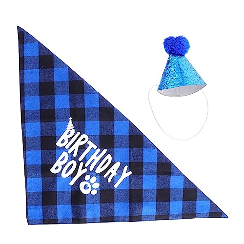 Angoily Haustier Hund Geburtstag Hut Modische Bandana Schal Lebendige Hund Party Liefert von Angoily