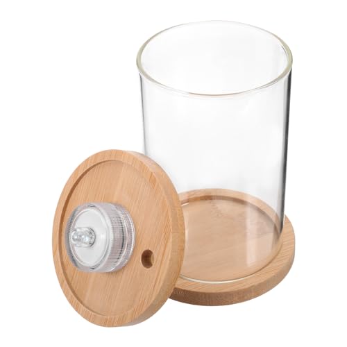 Angoily Aquariumbehälter Aus Glas mit -Beleuchtung Sockel Aus Holzdeckel Kompakter Kleiner Fischbehälter für Fischliebhaber Angoily Aquariumbehälter Aus Glas mit -Beleuchtung Sockel Aus Holzdeckel Kompakter Kleiner Fischbehälter für Fischliebhaber von Angoily