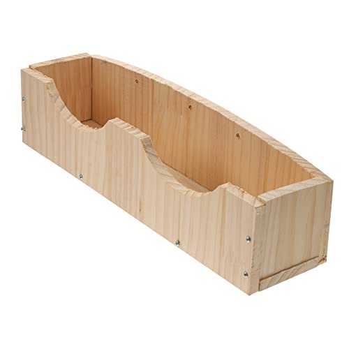 Angoily Futterspender für Kaninchen Stabiler Futterspender Aus Holzmaterial für Die Hamstertoilette von Angoily