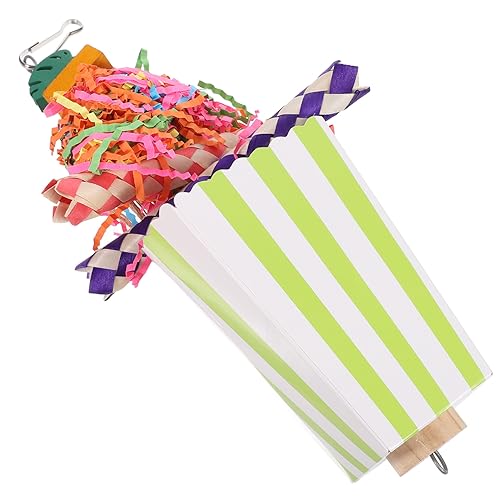 Angoily Natürliches Kauspielzeug Für Vögel Gestreift Für Papageien Snack-Eimer Vogelkäfig-zubehör Zufällige Farbe von Angoily