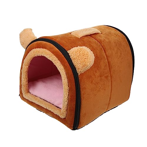 Angoily Hamster Baumwollnest Hamster häuschen hamsterbett Kleintier Schlafplatz Hamster Kuschelbett pet Bed Schlafsack Falten Haustierbett Zwinger Kaninchennest schlafendes Nest Baumwolle von Angoily