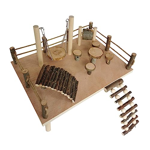 Angoily Stabiles Leiterspielzeug Aus Holz Für Hamster Natürliche Kletterstruktur Papageienspielzeug von Angoily