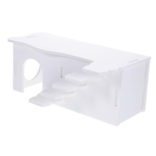 Angoily Hamsterversteck Leiterhaus Spielzeug für Kleintiere Meerschweinchen-ruhehaus Kunststoff Wiederverwendbar Leicht Zu Reinigen Weiß Treppe Angoily Hamsterversteck Leiterhaus Spielzeug für Kleintiere Meerschweinchen-ruhehaus Kunststoff Wiederverwendbar Leicht Zu Reinigen Weiß Treppe von Angoily