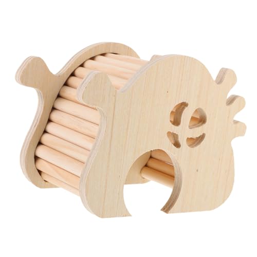 Angoily Käfig Hamsterhaus Versteck Spielzeug Holz Meerschweinchenhaus Verschleißfest Für Haustier Verstecke von Angoily