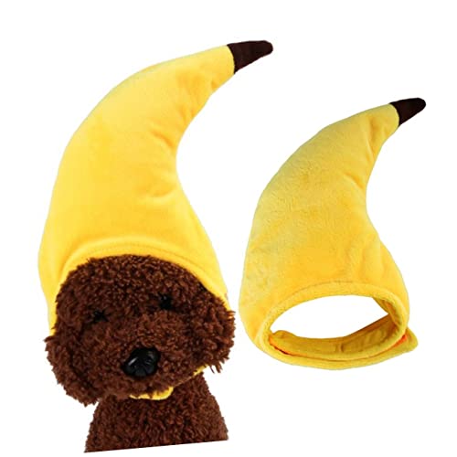 Angoily Ziertiere Haustier-Deko-Kappe kreatives Haustier Dekor Haustier lustig Banane Kopfbedeckung Kopfbedeckung Haustiere von Angoily