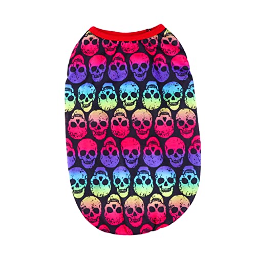 Angoily Haustier Hund Pullover Halloween-haustierpullover Hundepullover Haustiere Bunte Kleidung Buntes Welpen-Sweatshirt Bunter Pullover Reine Baumwolle Skelett Weste Angoily Haustier Hund Pullover Halloween-haustierpullover Hundepullover Haustiere Bunte Kleidung Buntes Welpen-Sweatshirt Bunter Pullover Reine Baumwolle Skelett Weste von Angoily