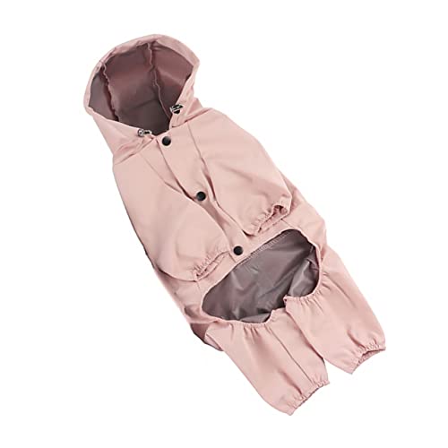 Angoily Regenmantel Für Haustiere Regenbekleidung Für Haustiere Rosa Hoodies Hündchen Hoodie Welpe Schneeanzug Für Hunde Hunde-Outfits Kapuzenumhang Mittlerer Hund Draussen Jackenstoff von Angoily