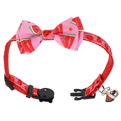 Angoily Verstellbares Katzenhalsband Aus Nylon Haustierhalsband Mit Schleife Und Glöckchen Modisches Dekoratives Welpenhalsband Für Den Außenbereich von Angoily