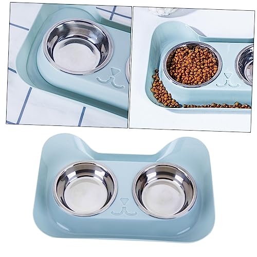 Angoily Edelstahl-katzennapfständer Doppelnapf-Set Leicht Zu Reinigendes Design Futternapf für Katzen und Hunde Angoily Edelstahl-katzennapfständer Doppelnapf-Set Leicht Zu Reinigendes Design Futternapf für Katzen und Hunde von Angoily