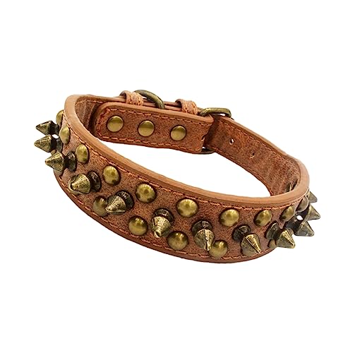 Angoily Hundehalsband Haustierhalsband Niet Rundnagel Modisches Haustierzubehör Für Den Außenbereich von Angoily