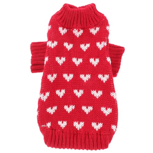 Angoily Hundepullover Haustierweste Hundekleidung zum Valentinstag Kostüme Outfits Winterpullover für Welpen Welpenpullover Hündchen Haustierkleidung Zubehör schmücken rot Angoily Hundepullover Haustierweste Hundekleidung zum Valentinstag Kostüme Outfits Winterpullover für Welpen Welpenpullover Hündchen Haustierkleidung Zubehör schmücken rot von Angoily