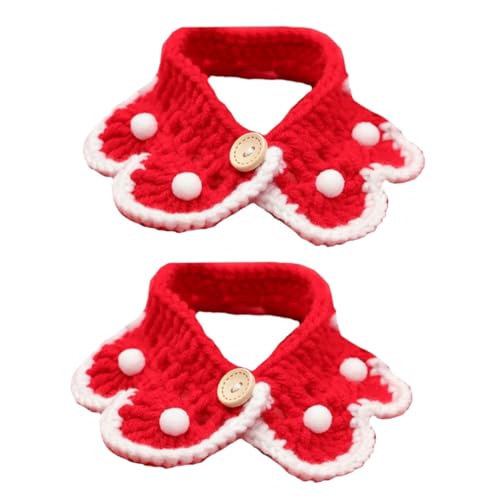 Angoily Katzenhalsband 2 STK Haustier-schal Schalkragen Weihnachten Stricken Kleidung Angoily Katzenhalsband 2 STK Haustier-schal Schalkragen Weihnachten Stricken Kleidung von Angoily