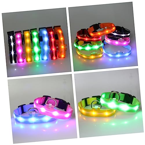 LED Haustierhalsband Nachtsicht Hundehalsband Nachtsicht LED Hundehalsband Verstellbares Haustierhalsband Blinkings Hundehalsband Blinkendes Haustierhalsband Rundhals Siebdruck von Angoily