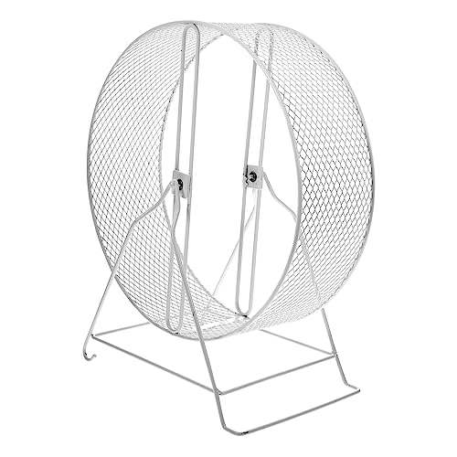 Angoily Haustierspielzeug Chinchilla-Rad Hamster-laufspielzeug Laufrad Für Kleintiere Leises Design Kreatives Handwerk Sicher Für Hamster Weißes Metall von Angoily