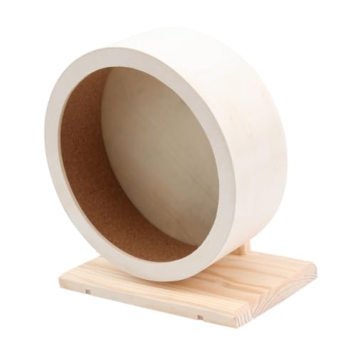 Angoily Leises Hamsterrad-Spielzeug Laufrad Aus Holz Für Chinchillas Meerschweinchen Hamster Stummes Design Sportspielzeug Für Haustiere von Angoily