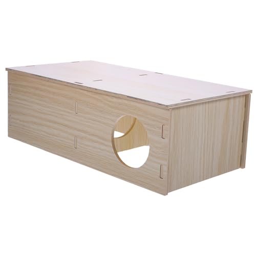 Angoily Kleintier-versteck Aus Holz Meerschweinchen-versteck Hamsterhaus Versteck Chinchilla-Spielzeug Zubehör von Angoily