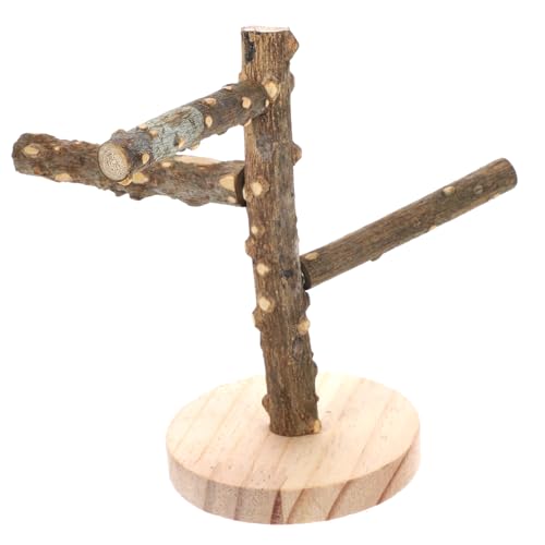 Angoily Papagei Schaukel Spielzeug 3 Sticks Natürliche Holz Vogel Sitzstange Stehen Spielstand Für Vögel von Angoily