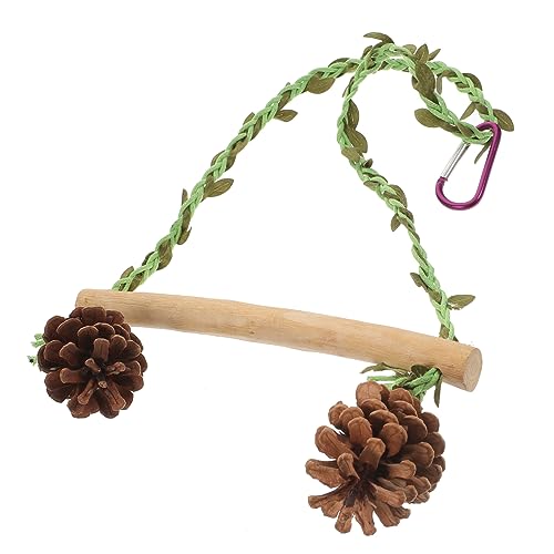 Angoily Vogel Schaukel Spielzeug Für Papageien Hängendes Holzschaukel Zubehör Für Kleine Vögel Geeignet Für Sittiche Nymphensittiche Und Lovebirds Schafft Eine Fröhliche Atmosphäre von Angoily