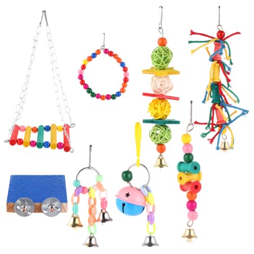 Angoily Vogel-papagei-schaukelspielzeug Aus Baumwollseil Papageienkäfig-zubehör Zum Kauen und Nagelpolieren Handgefertigt Angoily Vogel-papagei-schaukelspielzeug Aus Baumwollseil Papageienkäfig-zubehör Zum Kauen und Nagelpolieren Handgefertigt von Angoily