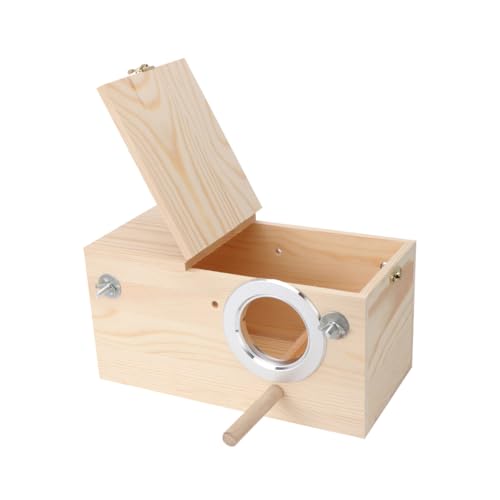 Angoily Papageien-zuchtkasten Aus Massivholz Vogel-Outdoor Sittich-nistkasten Vogel Vogelnest Aus Holz von Angoily