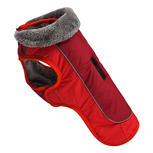 Angoily Modische Hundebekleidung Welpenkleidung Aus Baumwolle Warm für Kalte Tage Rot von Angoily