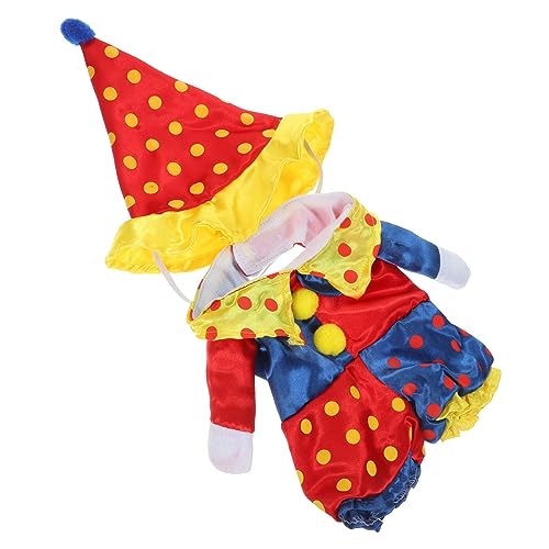Angoily Pet Dog Clown Kostüm Für Weihnachten Niedliches Hundekleid Aus Warmem Material Für Kleine Und Mittelgroße Hunde Für Feiertagsfeste Und Fotoshootings von Angoily