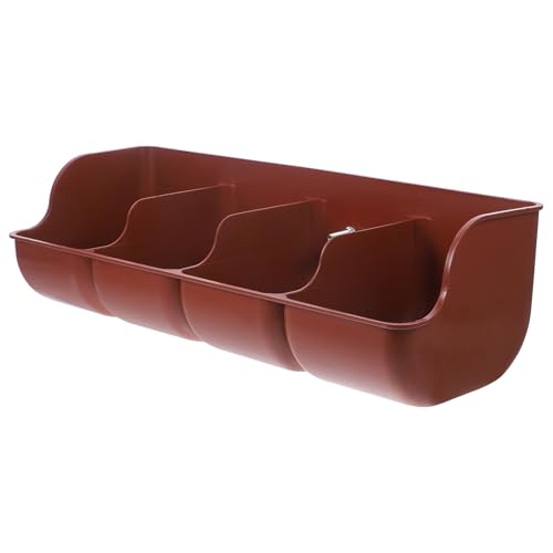 Angoily Pig Feeder 4 Fächer – Kunststoff-Schweinetrog Pferdewanne – Hängender Futtertrog für Kükenfutterspender, Ziege, Ente, , , Gans, Ziegenfutterspender ( ) von Angoily