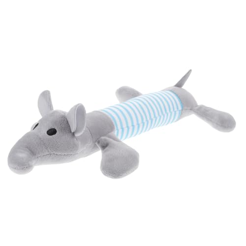 Angoily Hundespielzeug Outdoor Elefant Quietschendes Kauspielzeug Plüschmaterial Welpen Kauen Quietschendes Spielzeug von Angoily