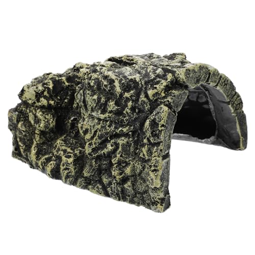 Angoily Reptilien-feuchthöhlen-Paket Terrarium-versteck Lebensraum Sonnenplattform Schildkröten-Rampe von Angoily