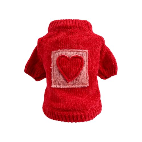 Angoily Schlafanzug für kleine Hunde Solider Welpenpullover, Pullover, Haustier-Outfits, Warmer Hundemantel, Herbst-/Wintermantel, Katzenkostü von Angoily