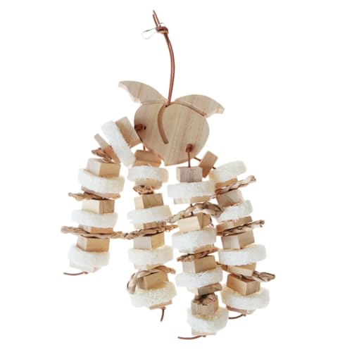 Angoily Vogel-kauspielzeug Papageien-beißschnur Aus Holz Obst Vogel-kauspielzeug Für Vögel Vogel-papageien-Spielzeug von Angoily