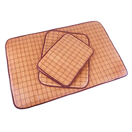 Angoily Bamboo Kühlmatte Für Haustiere Doppel-Design Sommer Und Wintermatte Atmungsaktive Und Bequeme Matratze Für Hunde Katzen Auto Und Zuhause von Angoily