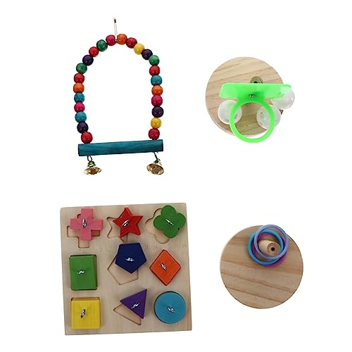 Angoily 4-teiliges Papageien-Spielzeug-Set Vogel-trainingsset Für Nymphensittiche Conure Schaukel Basketball Und Stapeln Angoily 4-teiliges Papageien-Spielzeug-Set Vogel-trainingsset Für Nymphensittiche Conure Schaukel Basketball Und Stapeln von Angoily