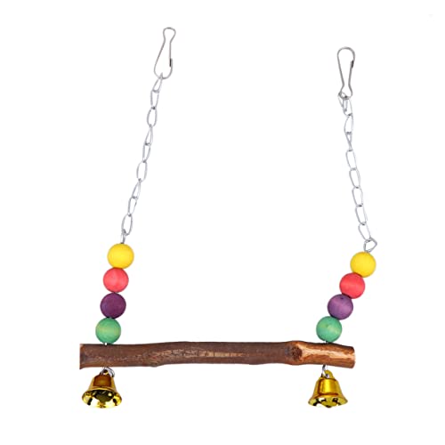 Angoily Vogel-papagei-schaukelspielzeug Pädagogisches Hängespielzeug Papagei-spielständer Aus Holz Vogel-schaukel-Spielzeug-Set von Angoily