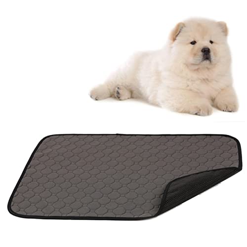 Angoily Wiederverwendbare Hunde-PIPI-unterlage Waschbar Haustier-PIPI-unterlagen Matte Welpen-trainingsunterlage Grau Klein Stabiles Futter Verhindert Bodenbelag von Angoily