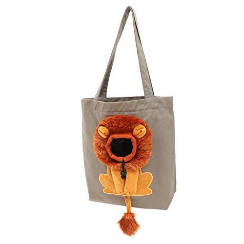 Angoily 3D-löwen-haustiertasche Canvas Schultertasche Tragetasche für Katzen Hunde Heimtierbedarf von Angoily